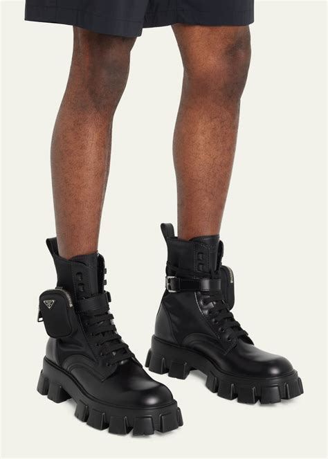 do prada combat boots run small|prada men's chelsea boots.